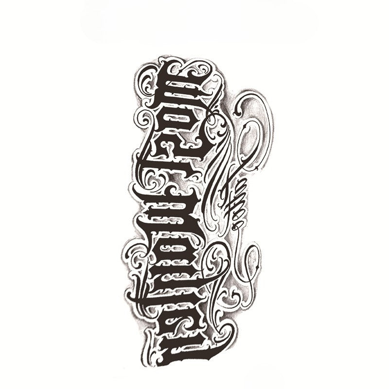 Gothic Script Majesty Yarı Kalıcı Orta Boy Dövme