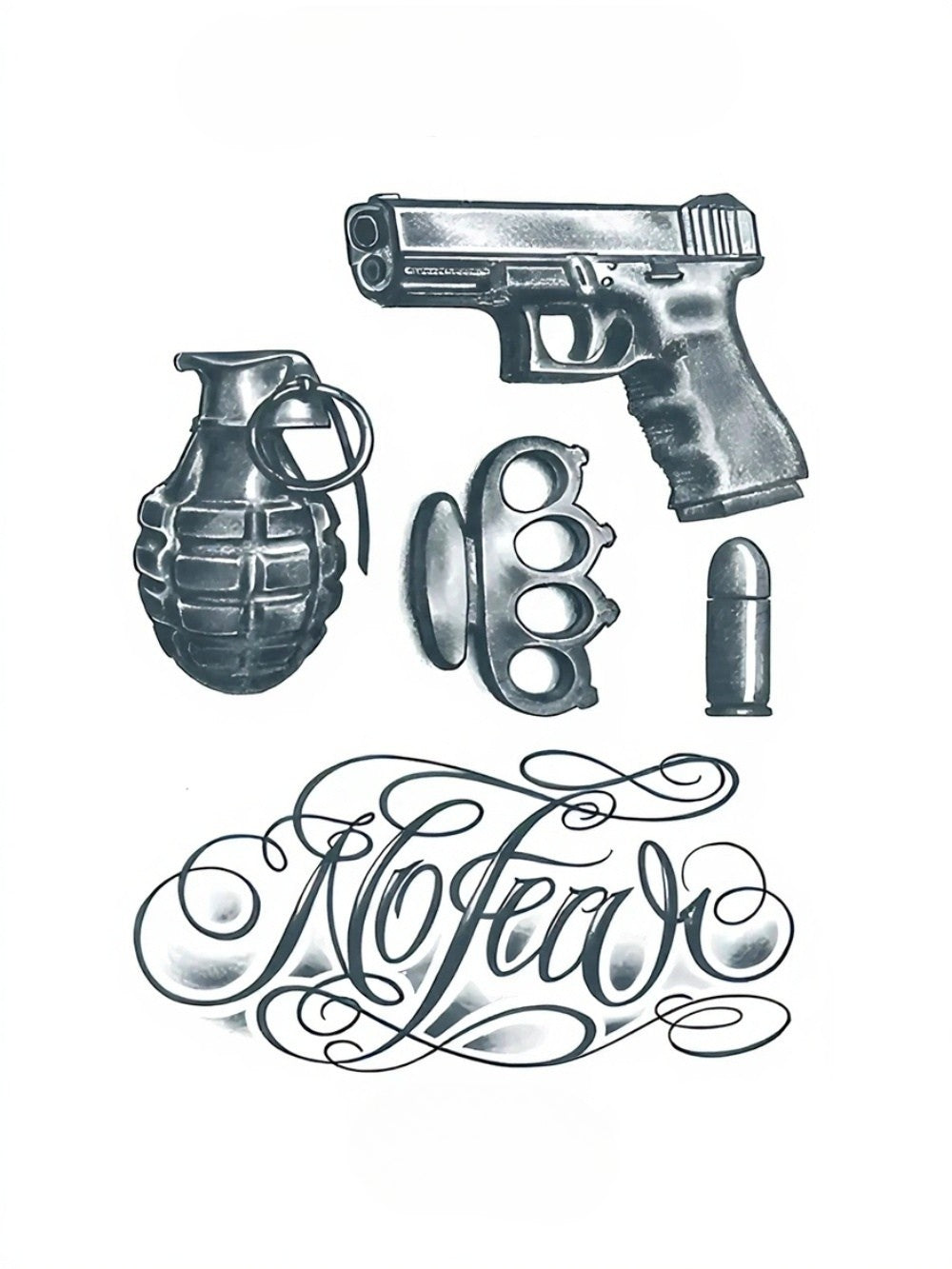 No Fear Arsenal Yarı Kalıcı Orta Boy Dövme