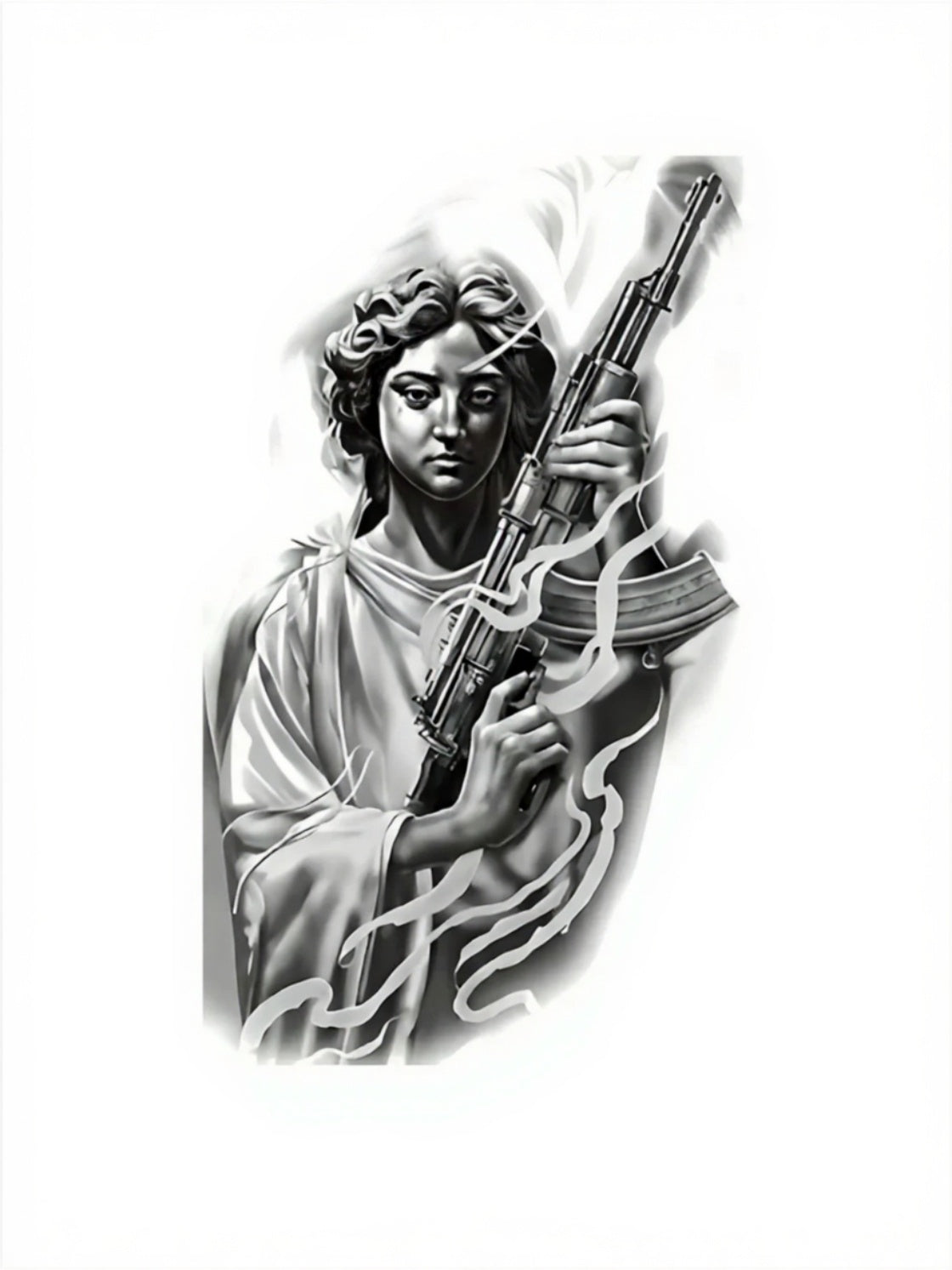 Divine Warrior Yarı Kalıcı Orta Boy Dövme