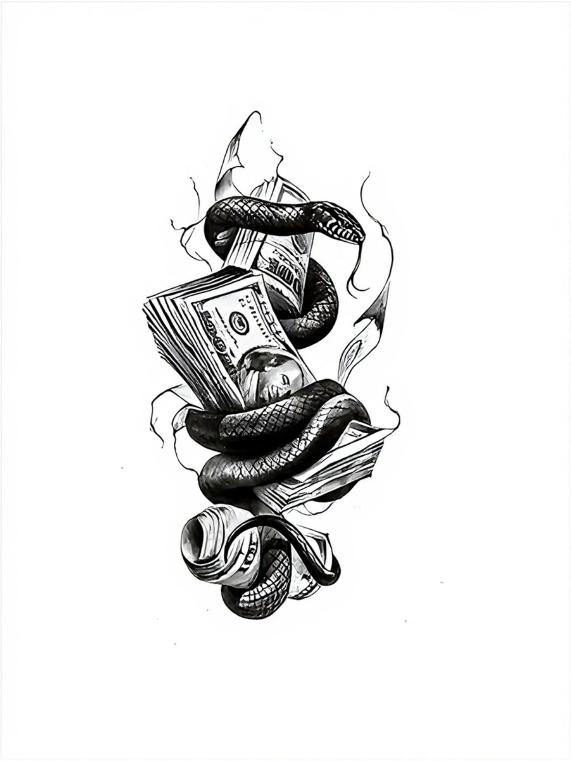 Venom of Wealth Yarı Kalıcı Orta Boy Dövme