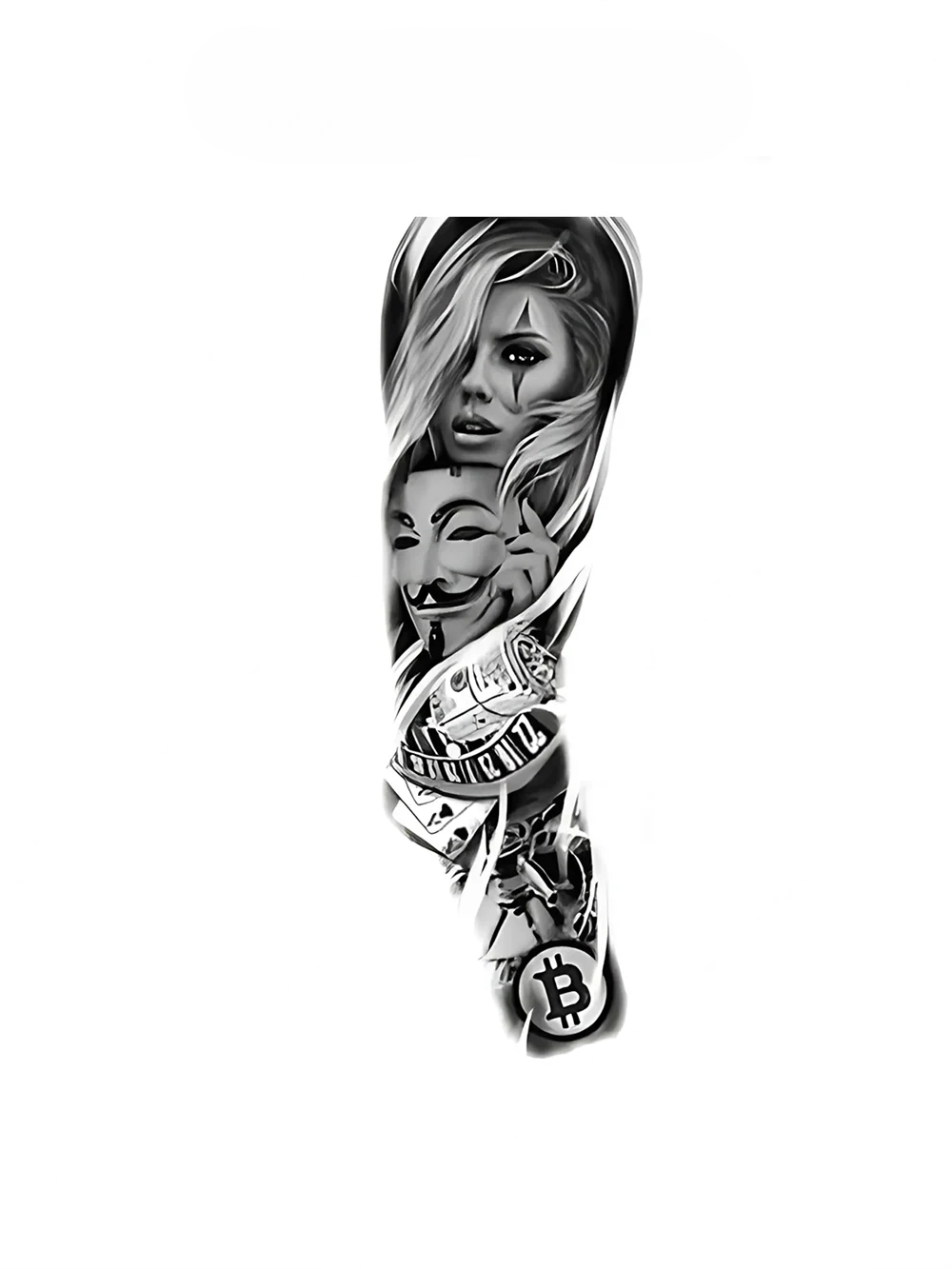 Veiled Voltage Yarı Kalıcı Kol Dövmesi