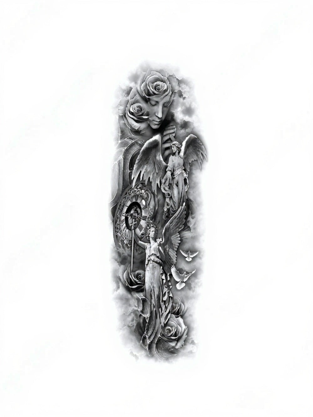 Wings of Time Yarı Kalıcı Kol Kaplama Dövme