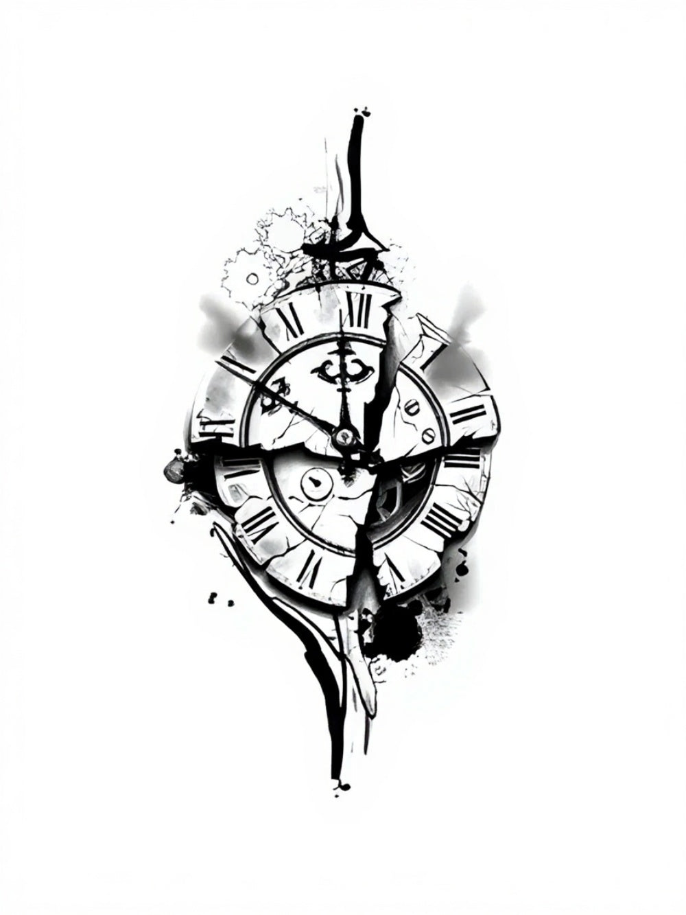 Broken Time Yarı Kalıcı Küçük Boy Dövme