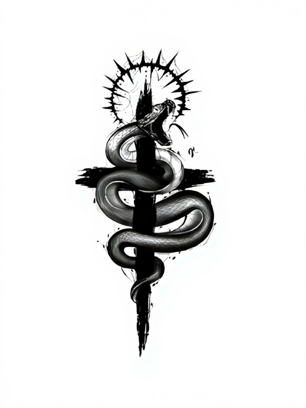 Serpent’s Cross Yarı Kalıcı Küçük Boy Dövme