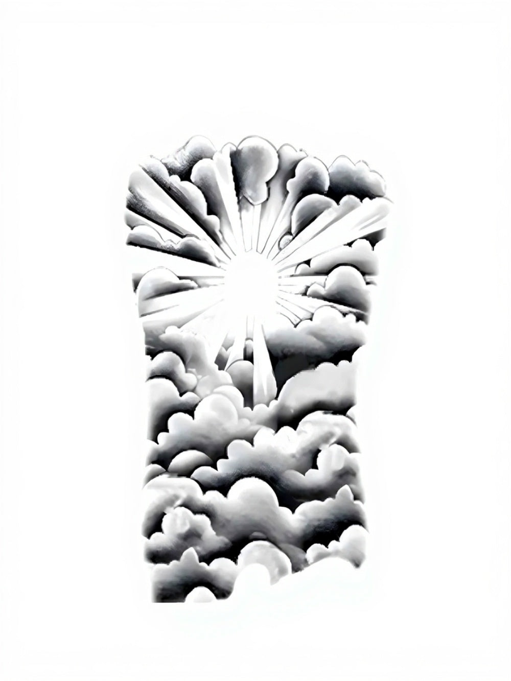 Bulut Dövmesi Yarı Kalıcı Orta Boy Dövme