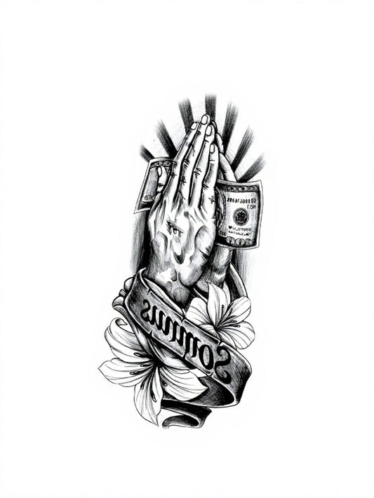 Faith and Fortune Yarı Kalıcı Orta Boy Dövme