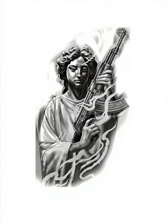 Divine Warrior Yarı Kalıcı Orta Boy Dövme