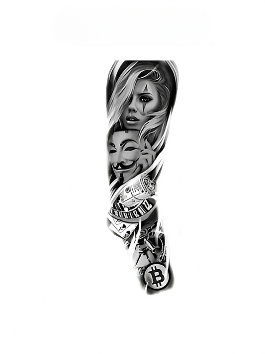 Veiled Voltage Yarı Kalıcı Kol Dövmesi