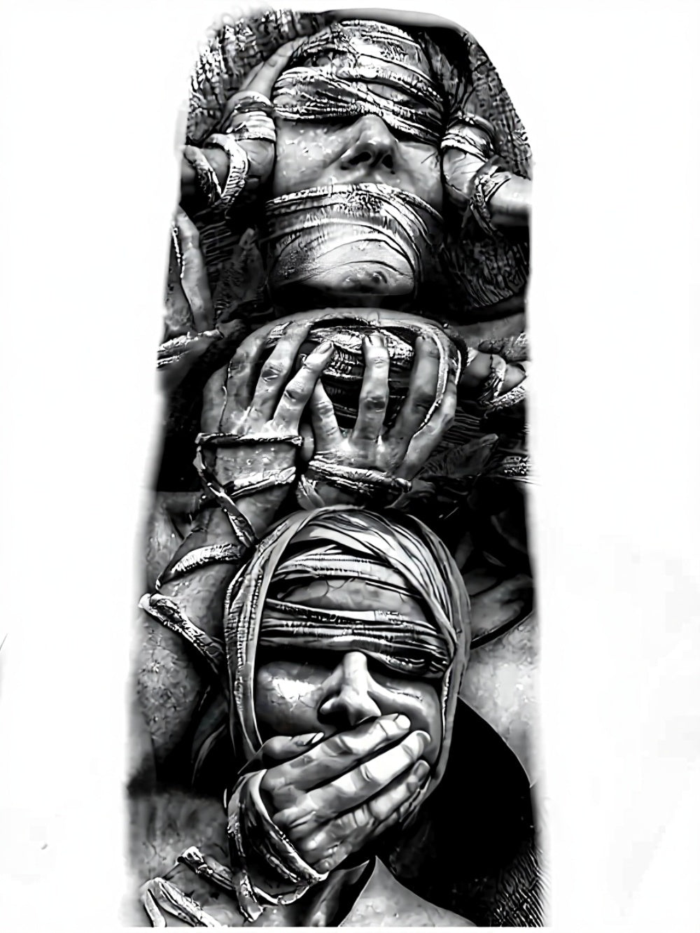 The Cry of Silence Yarı Kalıcı Kol Dövmesi