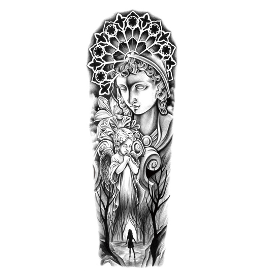 Halil Ay Yarı Kalıcı Kol Dövmesi