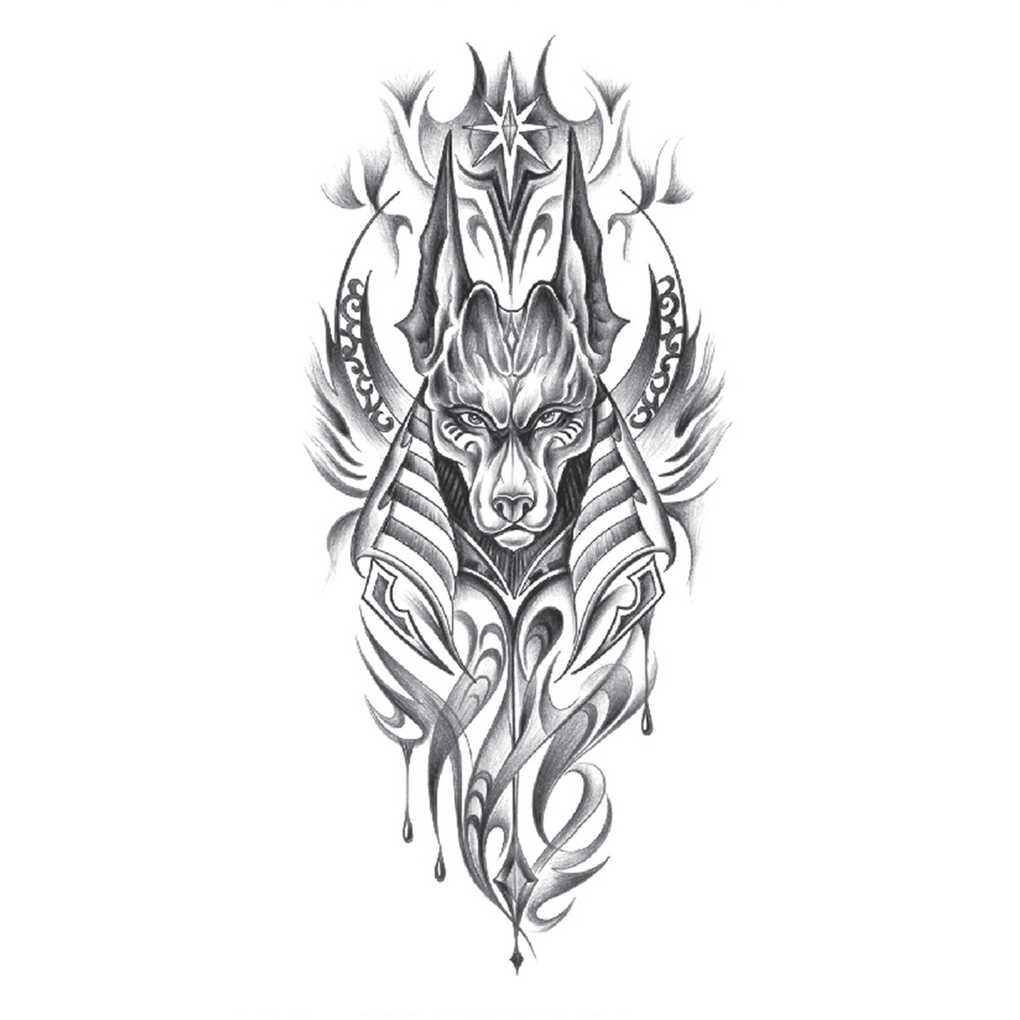 Shadow Pharaoh Yarı Kalıcı Orta Boy Dövme