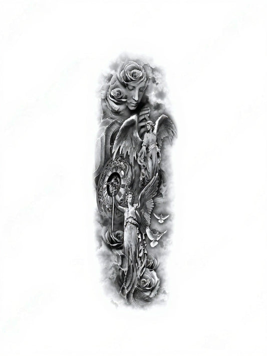 Wings of Time Yarı Kalıcı Kol Kaplama Dövme