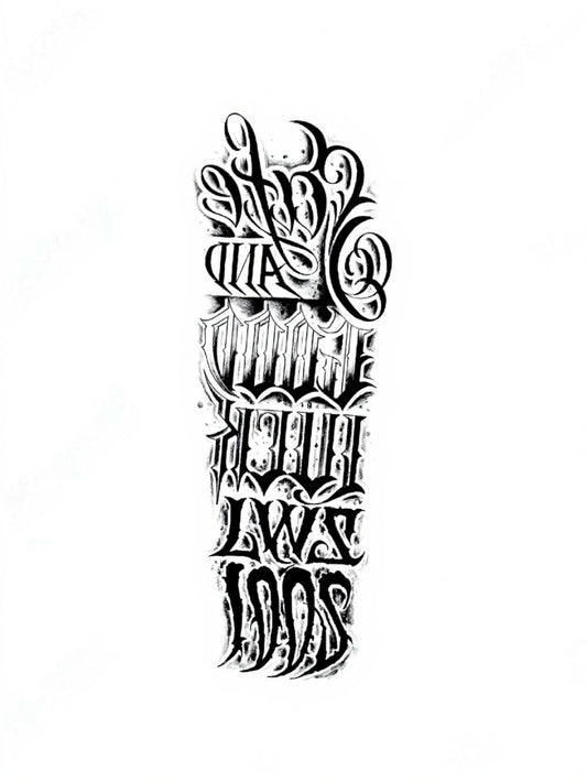 Scripted Soul Yarı Kalıcı Kol Kaplama Dövme