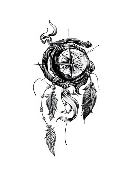 Spirit Compass Yarı Kalıcı Küçük Boy Dövme