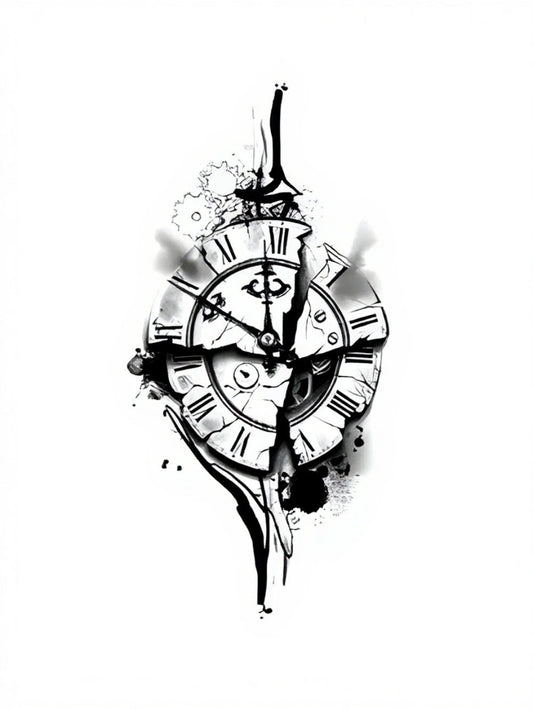 Broken Time Yarı Kalıcı Küçük Boy Dövme