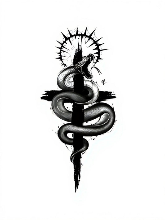 Serpent’s Cross Yarı Kalıcı Küçük Boy Dövme