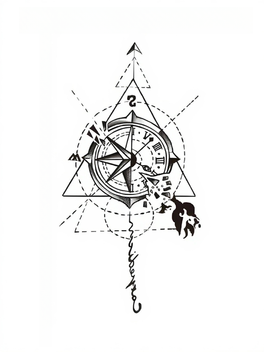 Compass of Life Yarı Kalıcı Küçük Boy Dövme